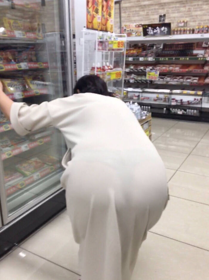 Erotic image of the buttocks with the panty line visible 73th image