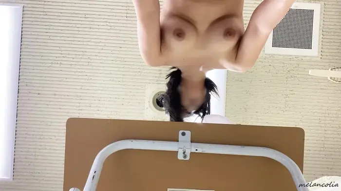 [eros1620 Body Measurement Voyeur] A delicious body areola large beauty busty JK who receives body measurement with pink cute underwear with man hair transparent 19th image
