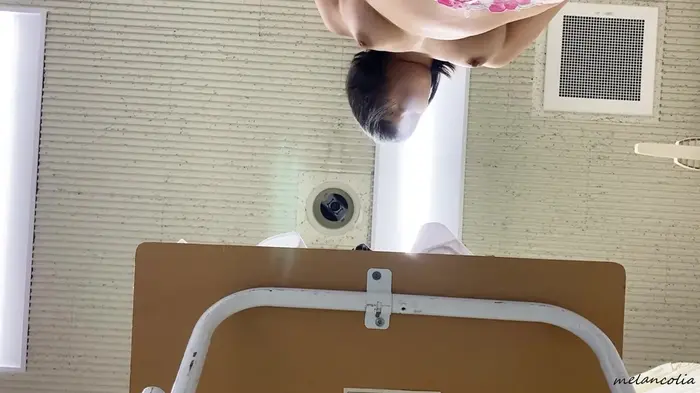[eros1620 Body Measurement Voyeur] A delicious body areola large beauty busty JK who receives body measurement with pink cute underwear with man hair transparent 30th image