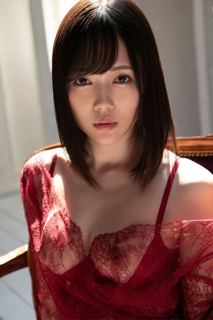 [Remu Suzumori 7] Hair nude image of a slender fair-skinned beauty with an erotic F cup wonderful breasts in a transparent look 63th image