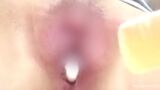 【eros1194無修正オナ】のりの容器を咥えこむ充血したマ●コから真っ白なマン汁を垂れ流す自撮オナ
