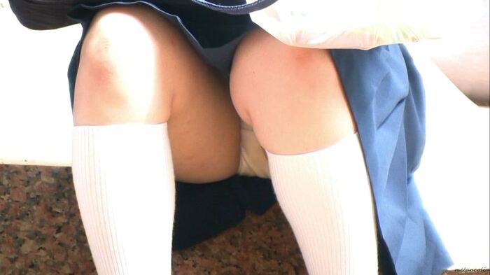 [eros1193 sitting panchira] Serious glasses JK that looks good on white thighs that white socks look good on white thighs that are taken with a telephoto of white P plump crotch during a break 11th image