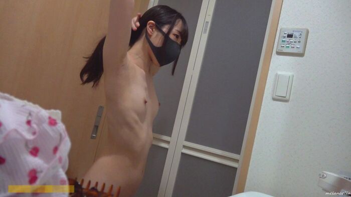 [eros1164 dressing room voyeur] A beautiful young girl who is using a private lodging where her A-cup small breasts and small nipples are taken in the dressing room 16th image