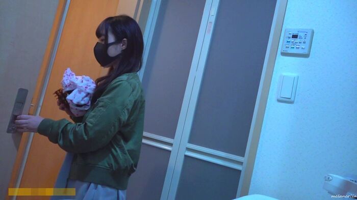 [eros1164 dressing room voyeur] A beautiful young girl who is using a private lodging where her A-cup small breasts and small nipples are taken in the dressing room 2th image