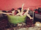 [Erotic image of a bath] That ... You can see the man hair, right? Excitement in a trip between women and exposing the bath to the net ~ n www
