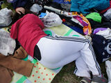 Clothed prickets image looking at the jersey from the buttocks