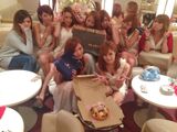 It's irresistible that the girls in the front row are panchira