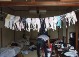 Erotic image of drying underwear with bra down bra