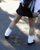 Erotic images of standing JK with leaking and goofiness