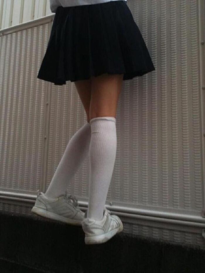 JK's socks are white and white is good school socks erotic image 18th image