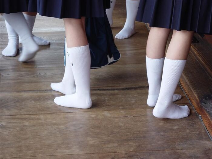 JK's socks are white and white is good school socks erotic image 20th image