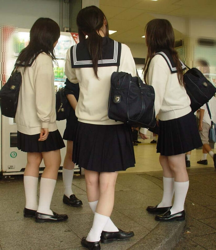JK's socks are white and white is good school socks erotic image 33th image