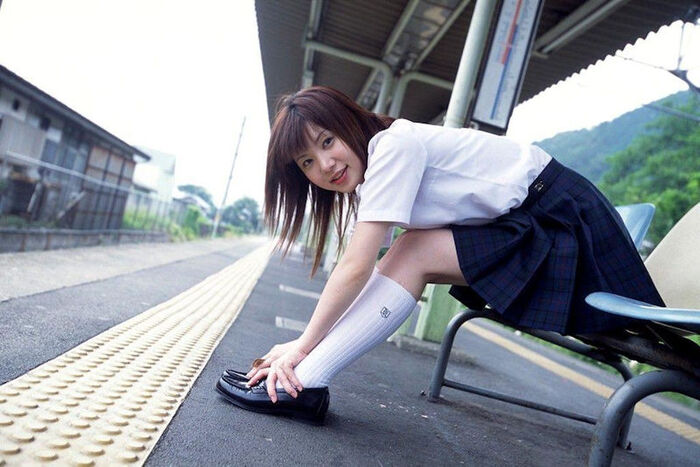 JK's socks are white and white is good school socks erotic image 46th image