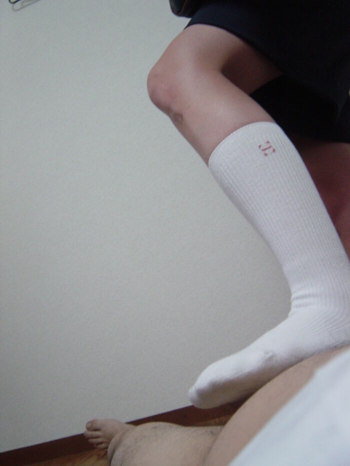 JK's socks are white and white is good school socks erotic image 55th image