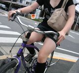 Bicycle girl's pants ~ pants flicker and punch ~ la w
