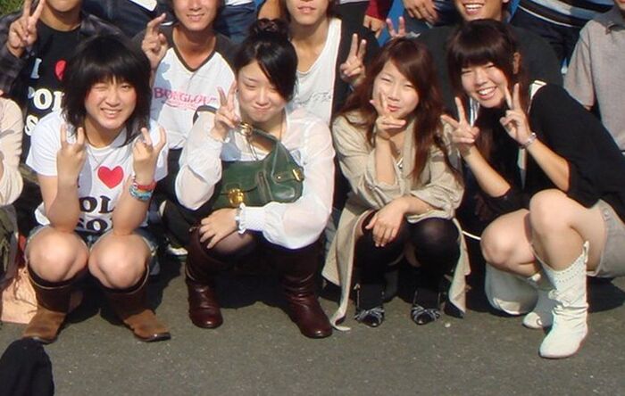 When I look at the group photo, I'm always looking for panchira lol. 4th image