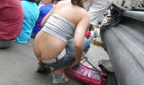 [Low Rise Panty Shot] It's really exciting to see the crack of the buttocks www