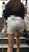 - My ass is moving in front of me on the stairs and my pants are see-through and I'm on the verge of climax w