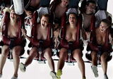 Naked roller coaster! Erotic images of an exhibitionist group playing in an amusement park