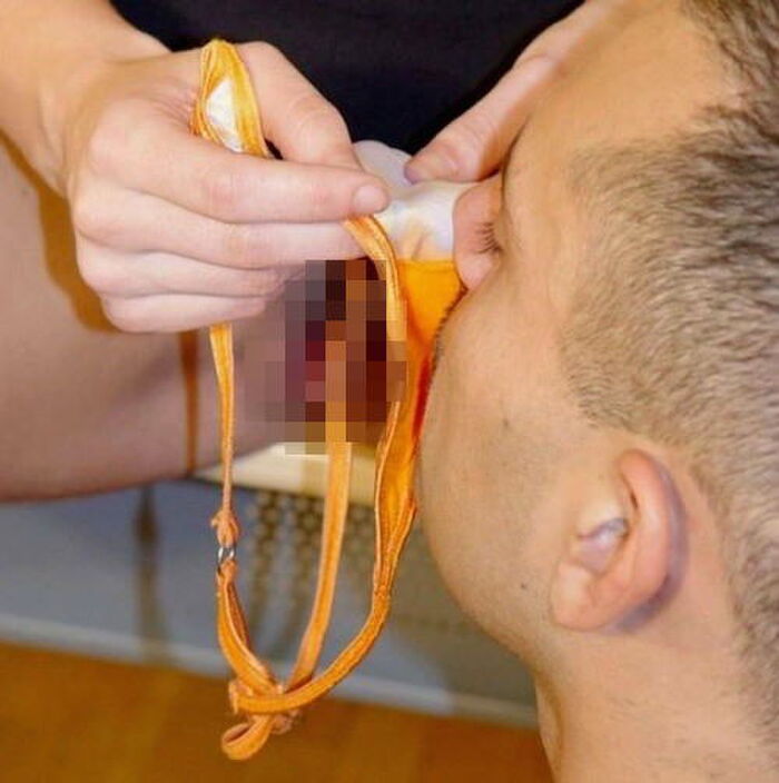 Pull on your pants! Erotic images of people smelling underwear 10th image