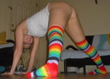 Rainbow socks! Erotic images of rainbow socks that bring good luck