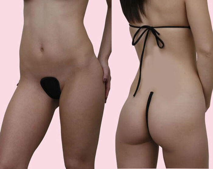 Erotic image of radical tiny pants called C string 19th image