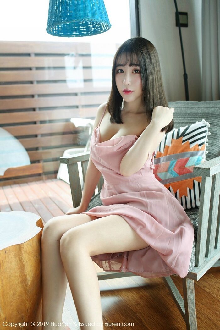 [HuaYan flower plumber] Vol.062_嫩模绯月樱-Cherry powder 色吊带连身裙露丁字裤翘臀诱惑Photo 51P 5th image