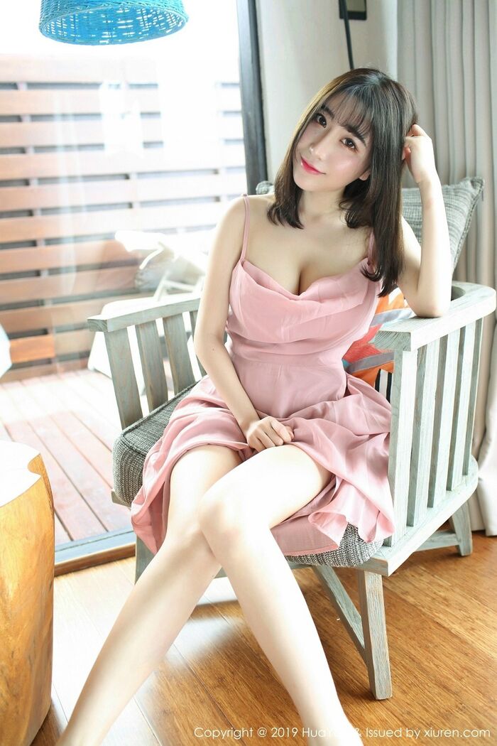 [HuaYan flower plumber] Vol.062_嫩模绯月樱-Cherry powder 色吊带连身裙露丁字裤翘臀诱惑Photo 51P 6th image