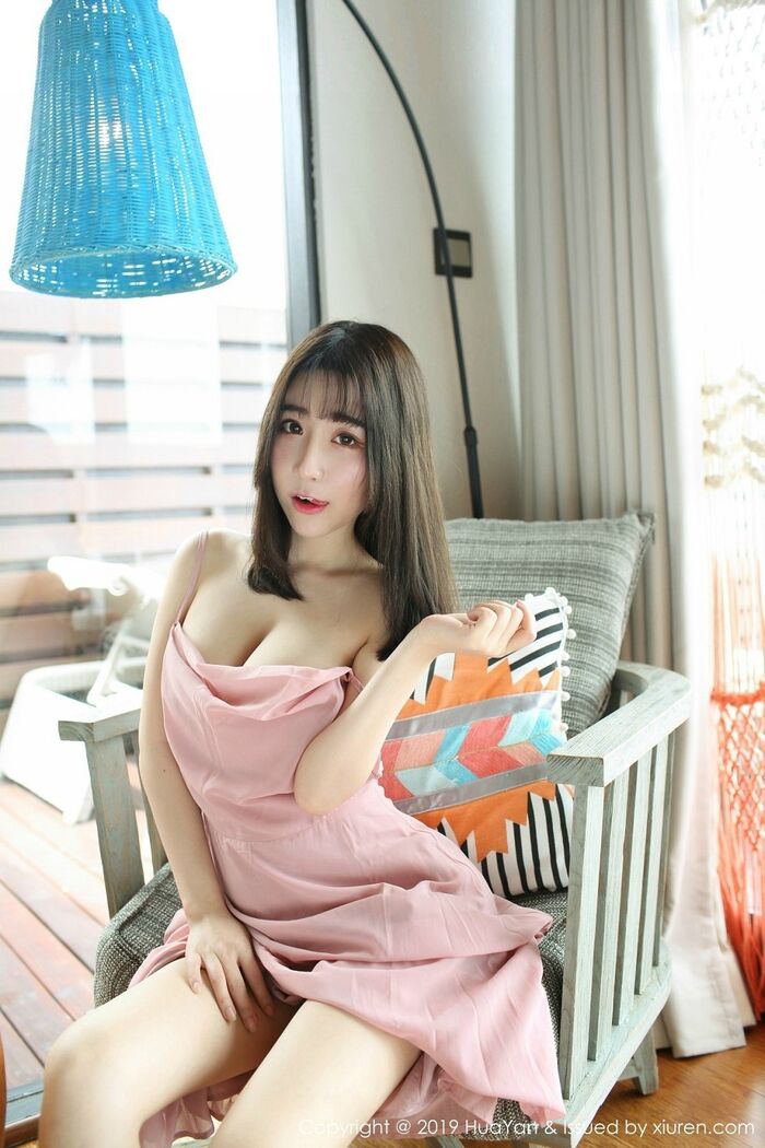 [HuaYan flower plumber] Vol.062_嫩模绯月樱-Cherry powder 色吊带连身裙露丁字裤翘臀诱惑Photo 51P 8th image