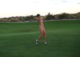 Erotic images of nude golfers enjoying naked golf