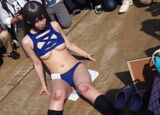 Erotic image of a porori layer with lower breasts at Comiket