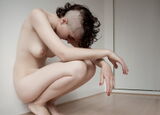 Erotic image of short-haired nude with short-haired foreigner naked
