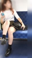 [Happy panchira] Panty shot watch during commuting time is Wai's daily routine ~ wwww"