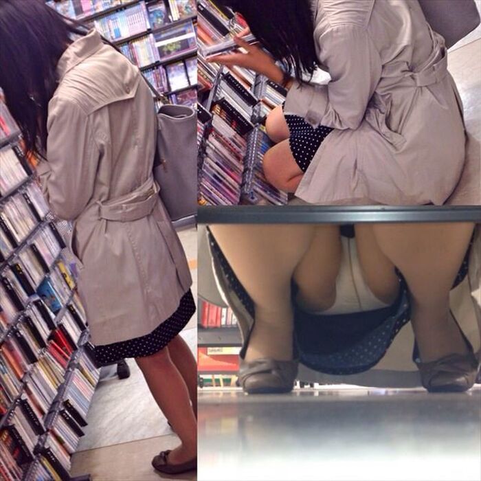 【パンツ見えてます】モロ見えなパンチラは棚の下にひそんでいるのぢゃwwwww 8th image