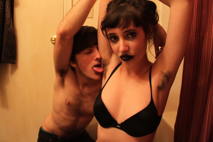 There are armpit hair, shin hair, and pie hair! Fluffy erotic image of a bristly alien 21th image