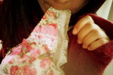 Erotic image of pants with ribbons where underwear is cutely decorated