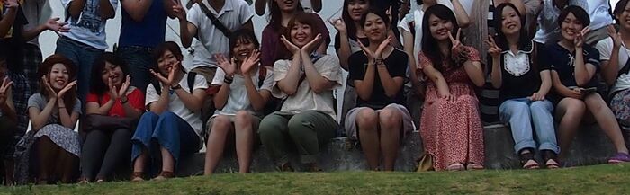 Am I the only one who gets sick of the panchira in the group photo? 4th image