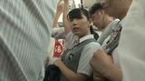 40 group molester erotic GIF images! Summary of the scene where multiple passengers stroke the body and are raped