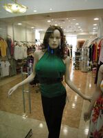 Sexy mannequin image with transparent nipples