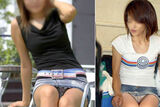 Danger! Panty shot rate No.1 denim skirt women's panchira image
