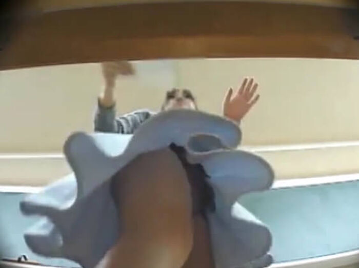 - Voyeur in the teacher's skirt during class and see the panties 5th image