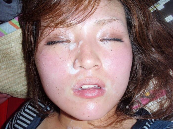 The exhilaration is an order of magnitude ... A facial erotic image with an intriguing expression of a girl bathed in muddy sperm on her face 22th image