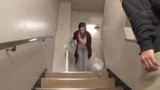 I saw the cute nipples of a married woman Mr./Ms. taking out the trash! ?? GIF image attacking a neighbor's Mr./Ms. who has a full erection