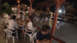 Have a drink with your colleagues after work... I'm demented by an office lady Mr./Ms. drinking in a beer garden ... Rape GIF image that is raped by rags and is absent-minded