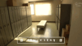 When I was hiding in the women's changing room of the company, the office lady Mr./Ms. masturbated ... When the peeping is caught, hidden in the locker silent sex GIF image