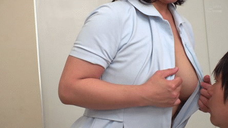 Mr./Ms. a nurse who missed her marriage period!? Cuckold sex GIF image of a libido monster devouring the of a patient Mr./Ms. who visited for a semen test 9th image
