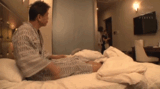 Even though my wife is next to me ... sex GIF image of a dispatched esthetician who cuckolds her husband so as not to get caught