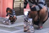 チラッと見えちゃった女の子のパンティーが可愛い！思わずテンションがあがってしまうリアルなパンチラ画像