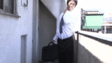 The married woman I met at the garbage dump is clearly no bra ... Cuckold sex GIF image that pushes down because you are too excited by a loose chest chiller