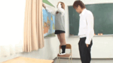 This is modern high school life ... A boy is very excited about a high school girl who gets a panchira in the classroom! GIF image that you do at school